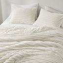 Avril - Twin/Twin Long Fluffy Ribbed Plush Comforter Set - Ivory - Intelligent Design - Comforters & Sets - Elite Enclave Home