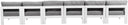 Nizuc - Outdoor Patio 6 Seat Armless Modular Sofa With White Frame - Meridian Furniture - Stationary Sectionals- Elite Enclave Home