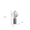 Geometric Pedestal Contemporary Table or Desk Lamp - Silver