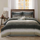 Saben - King Complete Comforter And Sheet Set - Taupe