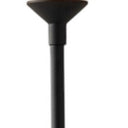 Torchiere Floor Lamp With White Cone Shade - Black - HomeRoots - Floor Lamps - Elite Enclave Home