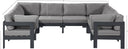 Nizuc - Outdoor Patio 8 Piece Modular Sectional With Gray Frame