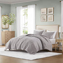 Arlo - 3 Piece Full/Queen Oversized Comforter Set - Charcoal
