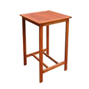 Square Solid Wood Outdoor Bar Table - Brown