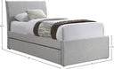 Myles - Linen Twin Trundle Bed - Meridian Furniture - Trundle Beds - Elite Enclave Home