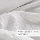 Mina - Full/Queen Waffle Weave Textured Duvet Cover Set - White - Comfort Spaces - Duvet Covers & Shams - Elite Enclave Home