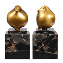 Golden Finch - Bird Figurines (Set of 2) - Black / Brass - Uttermost - Sculptures & Figurines - Elite Enclave Home