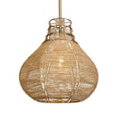 Hestia - 1 Light Natural Rope Pendant - Light Brown - Uttermost - Pendant Lighting- Elite Enclave Home