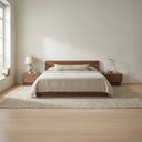 Round Off - King Bed - Natural Walnut - Moe's Home Collection - Slat Beds - Elite Enclave Home