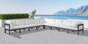 Nizuc - Outdoor Patio 9 Piece Modular Sectional With Gray Frame