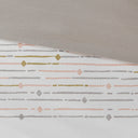 Nea - Printed Comforter Set With Trims - Off White / Gray