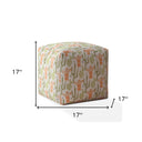 Cotton Cactus Pouf Cover - Orange