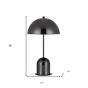 Desk Table Lamp With Half Dome Shade - Gunmetal Dark Gray