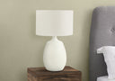 Gourd Table Lamp With Drum Shade - Cream - HomeRoots - Table Lamps - Elite Enclave Home