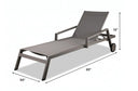 Modern Aluminum Chaise Lounges (Set of 2) - Taupe