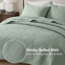Quebec - Reversible Coverlet Set - Seafoam