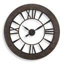 Uttermost Ronan Wall Clock – dark rustic bronze frame with rust gray accents 