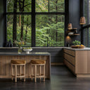 Monette - Counter Stool With Natural Base - Meridian Furniture - Counter Height (24" - 27") - Elite Enclave Home
