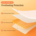 Nonwoven - Twin Long Heated Mattress Pad - White - Beautyrest - Heated Mattress Pads - Elite Enclave Home