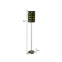 Steel Novelty Floor Lamp With And Green Drum Shade - Silver / Black - HomeRoots - Floor Lamps - Elite Enclave Home