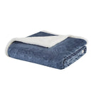 Elma - Oversized Textured Throw - Blue - Madison Park - Throws - Elite Enclave Home