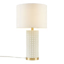Grace Ivy - Textured Dot Table Lamp - White / Gold - INK+IVY - Table Lamps - Elite Enclave Home
