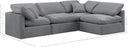 Indulge - Velvet 4 Piece Modular Sectional - Meridian Furniture - Stationary Sectionals - Elite Enclave Home