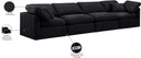 Indulge - Velvet 4 Seat Modular Sofa - Meridian Furniture - Stationary Sectionals - Elite Enclave Home