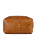 Uttermost Leather Pouf – genuine leather finish in rich brown tones
