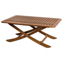 43" Solid Wood Folding Outdoor Side Table - Brown