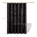 Laurel - Tufted Semi - Sheer Shower Curtain - Black - Madison Park - Shower Curtains - Elite Enclave Home