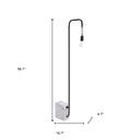Industrial Marble Bulb Floor Lamp - Black And White - HomeRoots - Floor Lamps - Elite Enclave Home