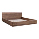 Round Off - King Bed - Natural Walnut - Moe's Home Collection - Slat Beds - Elite Enclave Home