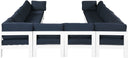 Nizuc - Outdoor Patio 12 Piece Modular Sectional With White Frame - Meridian Furniture - Stationary Sectionals- Elite Enclave Home