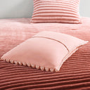Avril - Full/Queen Fluffy Ribbed Plush Comforter Set - Blush Ombre - Intelligent Design - Comforters & Sets - Elite Enclave Home