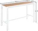 Nizuc - Outdoor Patio Rectangle Bar Table - Meridian Furniture - Bar Tables- Elite Enclave Home