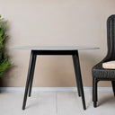 Rounded Stone Outdoor Dining Table - Gray
