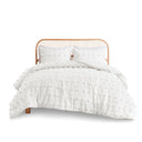 Lucy - Clip Jacquard Comforter Set - White