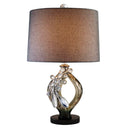 Faux Crystal Glam Accent Table Lamp - Brown And Gold