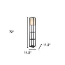 Sleek Column Style Floor Lamp With Storage - Black / White - HomeRoots - Floor Lamps - Elite Enclave Home