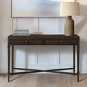 Kenna - Fluted 2 Drawer Storage Console Table - Brown - Martha Stewart - Console Tables - Elite Enclave Home