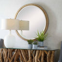 Paradise - Round Mirror - Gold