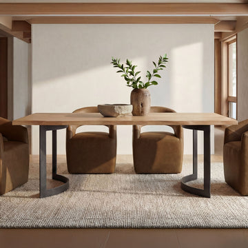 Barrow - Rolling Dining Chair - Tan