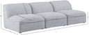 Miramar - 3 Seat Armless Modular Sofa - Meridian Furniture - Stationary Sectionals - Elite Enclave Home
