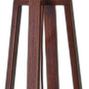 Linen Fabric Shade Table Lamp - Walnut Wood Finish