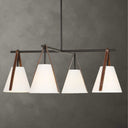 Reins - Accent Straps 4 Light Chandelier - Black