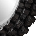 Circle Of Piers - Round Mirror - Black