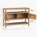 Naomi - 2 Door Storage Console Table - Honey - Martha Stewart - Console Tables - Elite Enclave Home