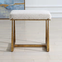 Midas - Small Bench - Gold / White