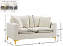 Naomi - Loveseat - Meridian Furniture - Stationary Loveseats - Elite Enclave Home